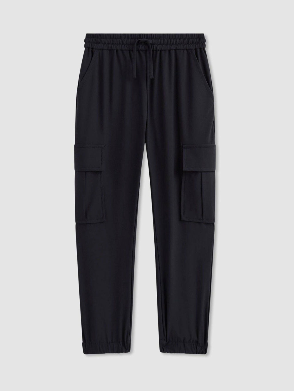 9-14 yrs Technical Drawstring Cuffed Cargo Trousers in Navy