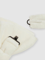 Velvet Bow Tie in Ivory