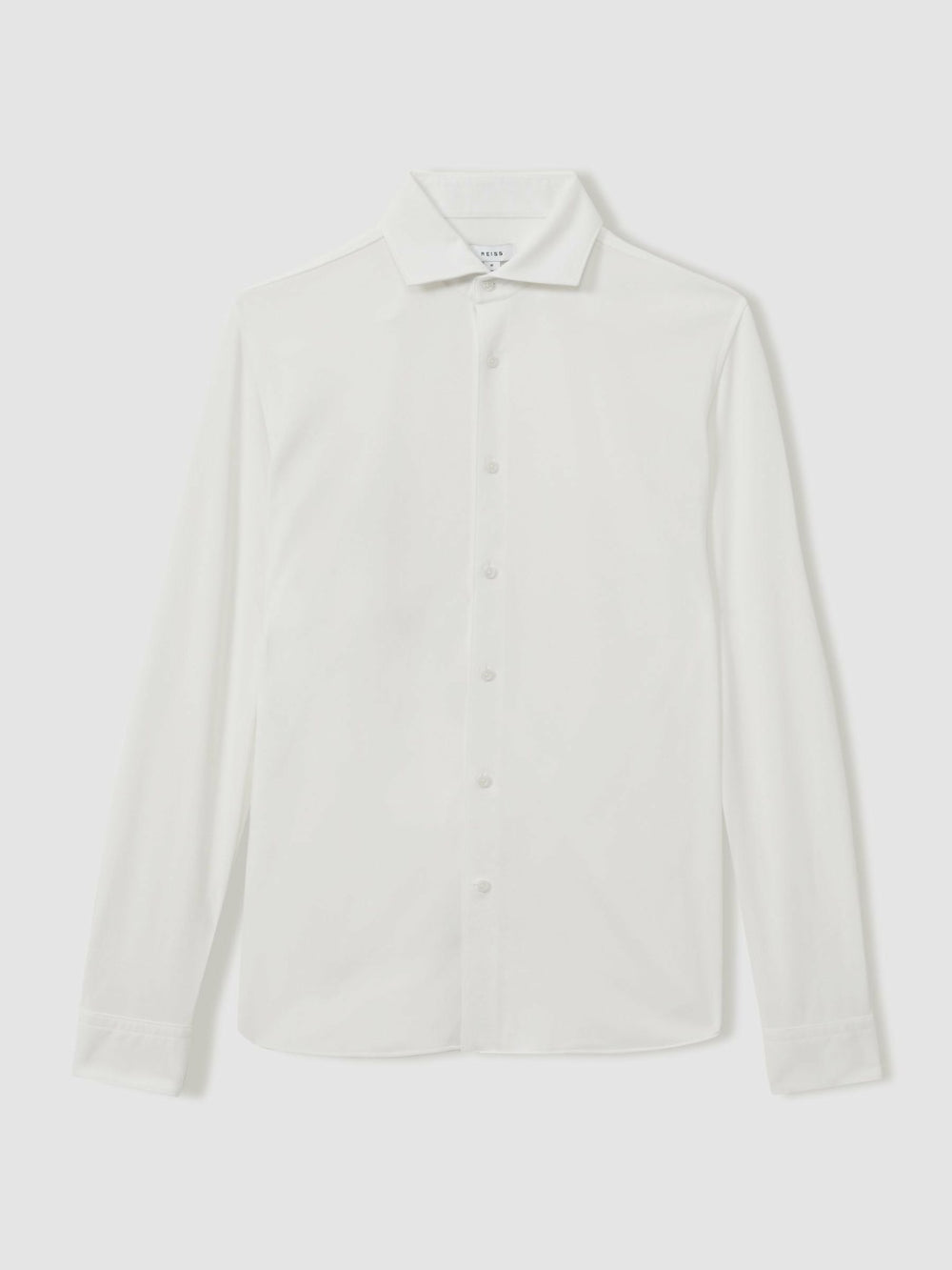 Modal Blend Cutaway Collar Shirt in White