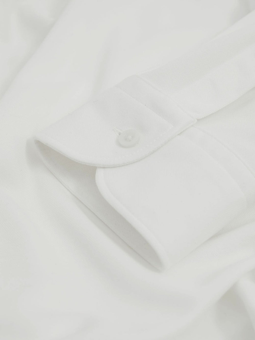 Modal Blend Cutaway Collar Shirt in White