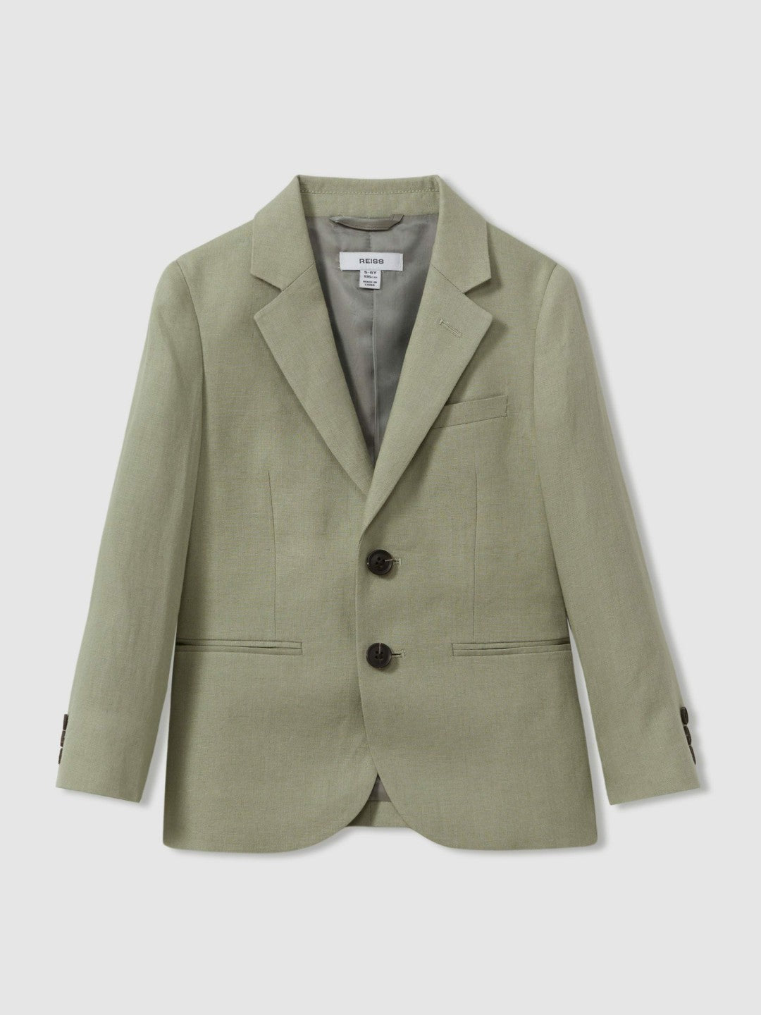 9-13 yrs Linen Single Breasted Blazer in Apple