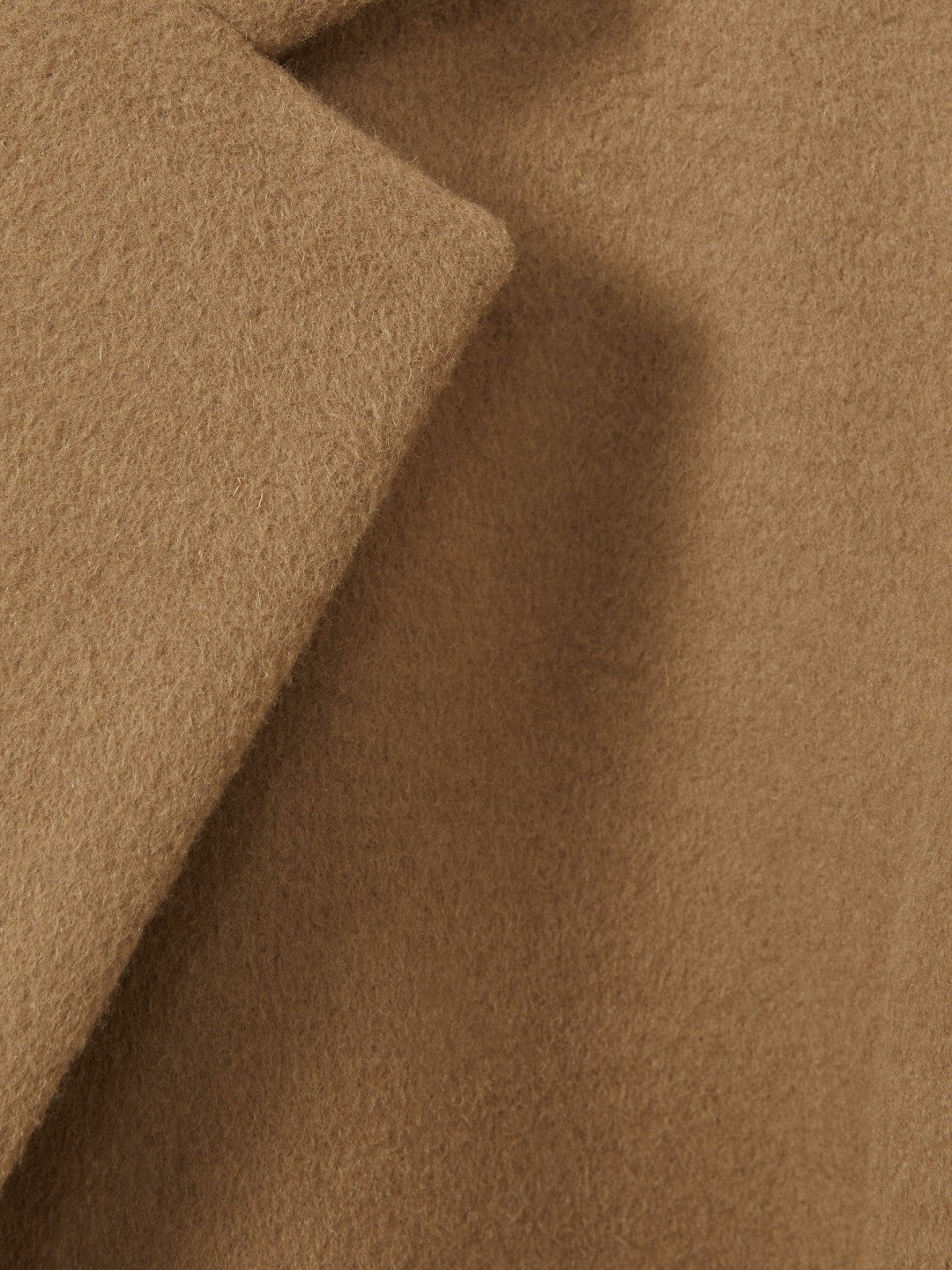 Wool Blend Single Breasted Epsom Overcoat in Camel