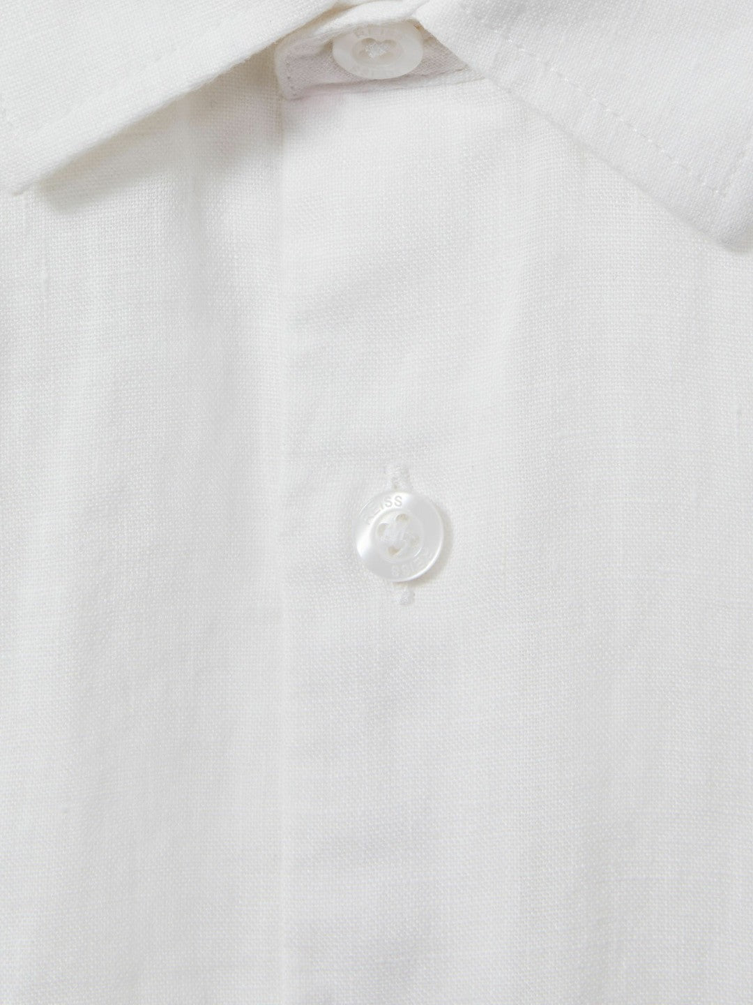 3-9 yrs Short Sleeve Linen Shirt in White