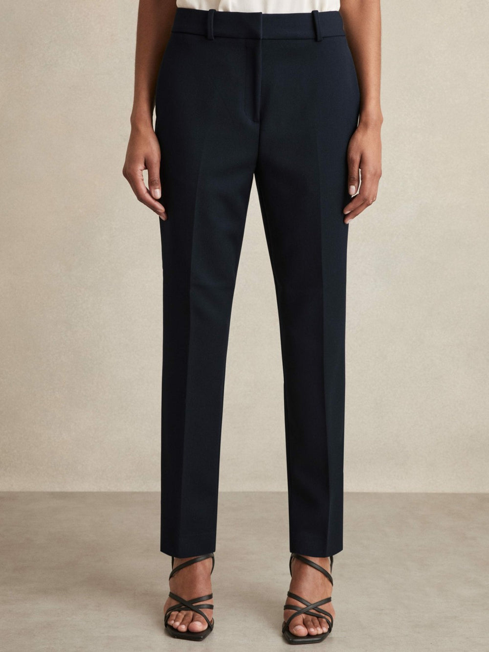 Petite Slim Fit Suit Trousers in Navy