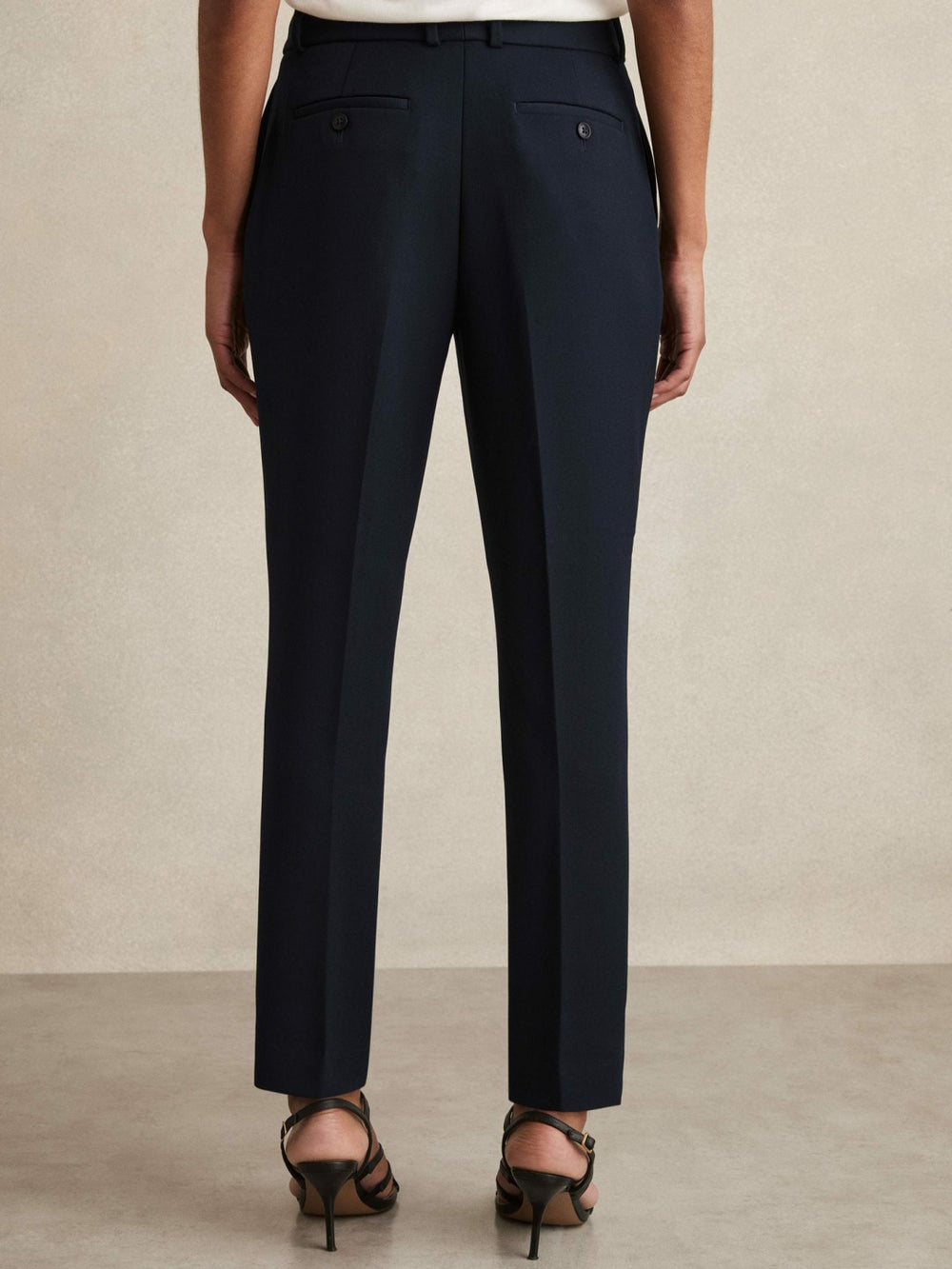 Slim Fit Suit Trousers in Navy