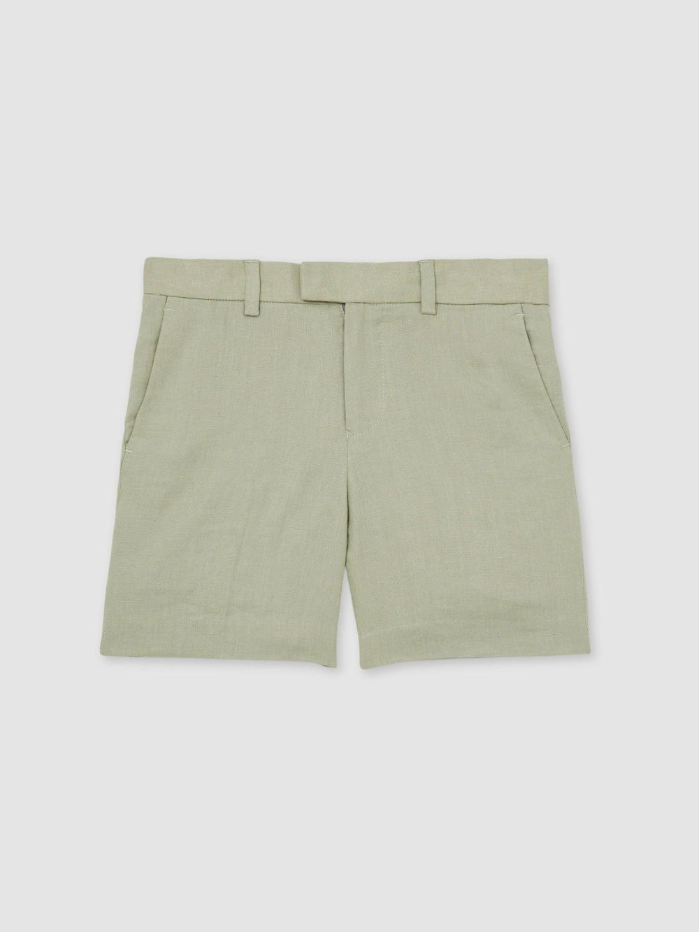 13-14 yrs Slim Fit Linen Adjustable Trousers in Apple