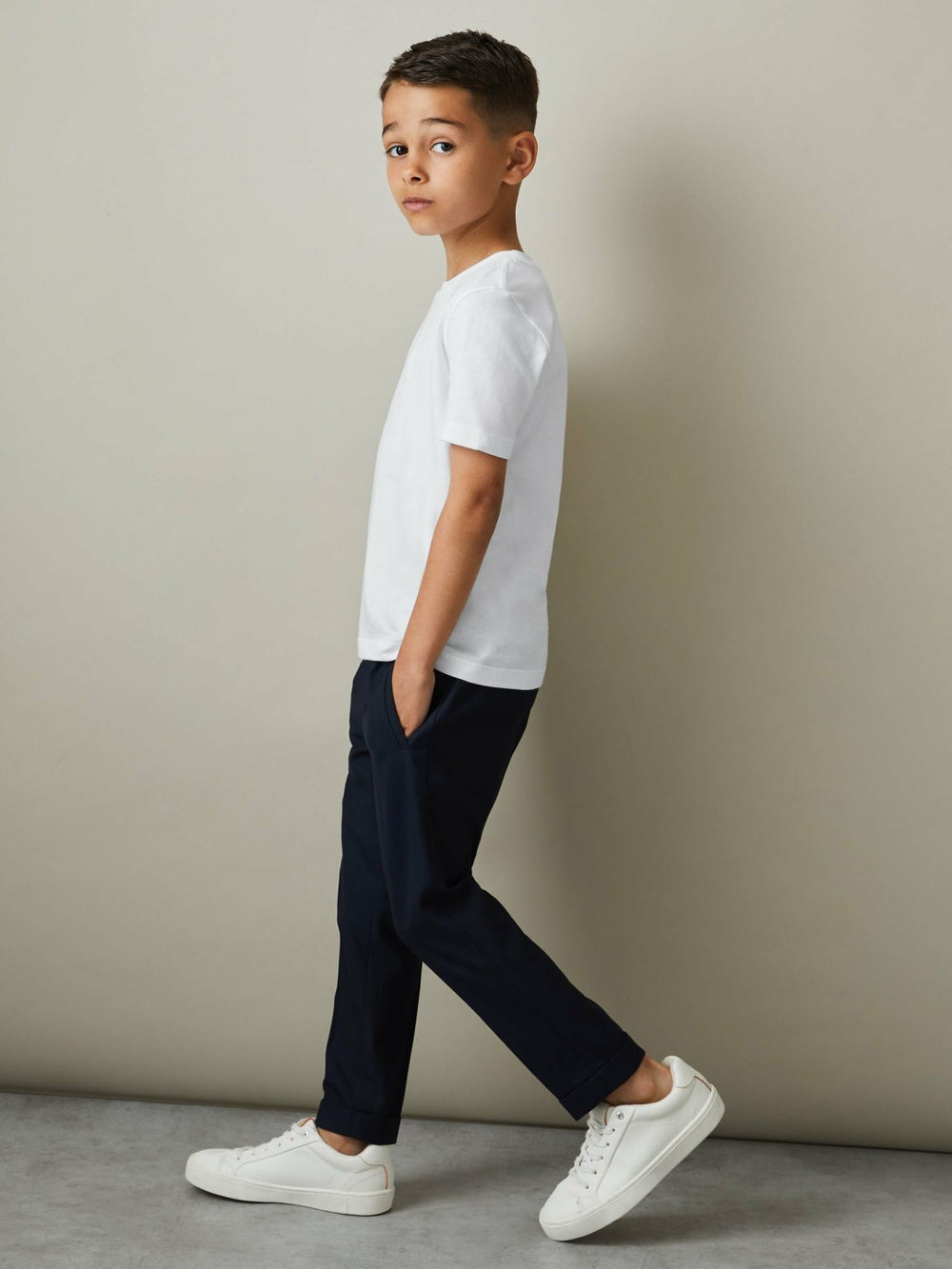 9-13 yrs Three Pack Of Crew Neck T-Shirts in White