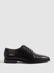 Leather Lace-Up Shoes in Black