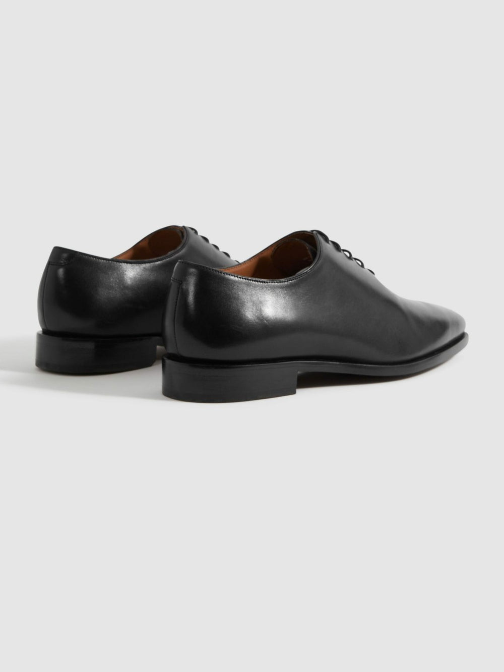 Leather Lace-Up Shoes in Black