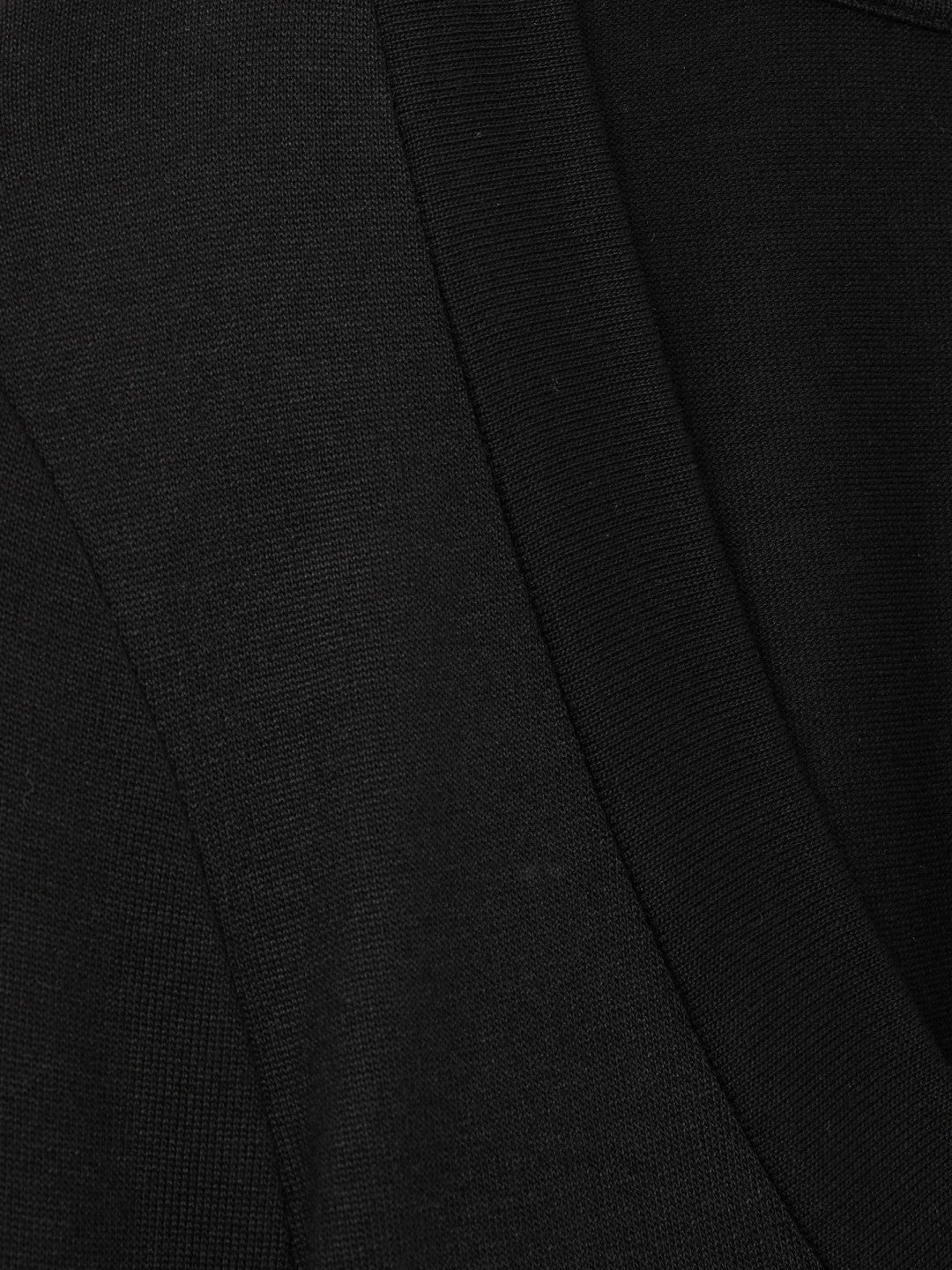 Jersey V-Neck Top in Black