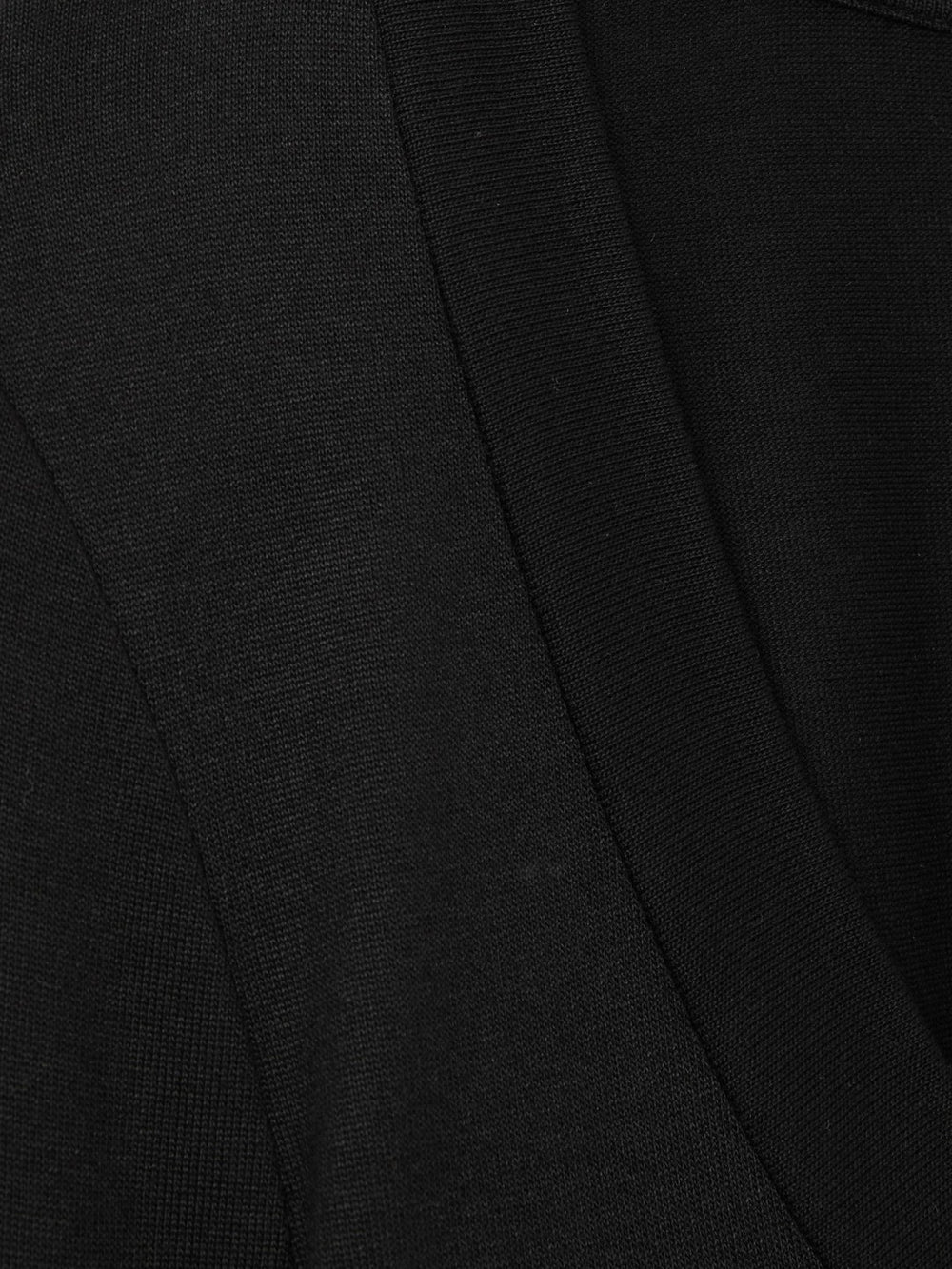 Jersey V-Neck Top in Black
