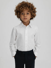 3-9 yrs Slim Fit Cotton Shirt in White