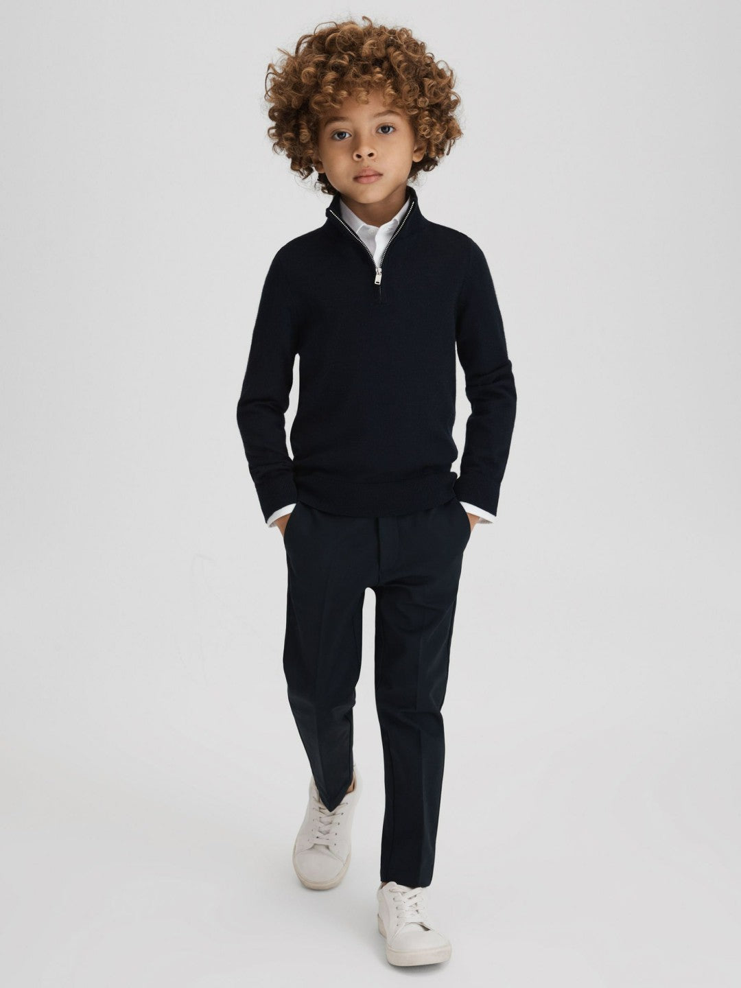 3-9 yrs Slim Fit Cotton Shirt in White