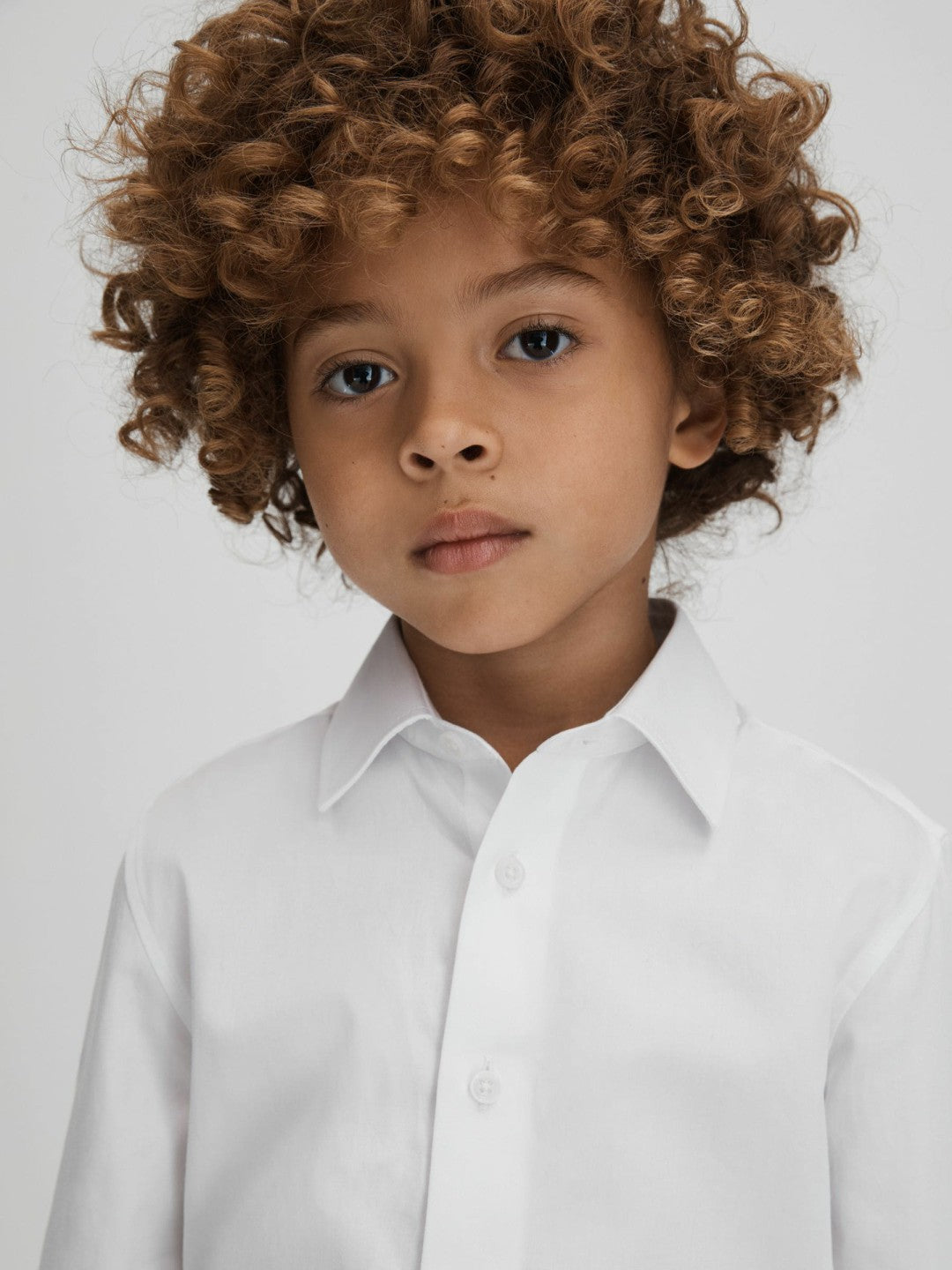 3-9 yrs Slim Fit Cotton Shirt in White