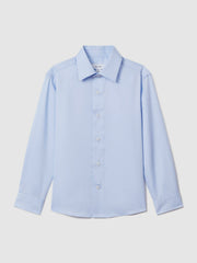 3-9 yrs Slim Fit Cotton Shirt in Soft Blue