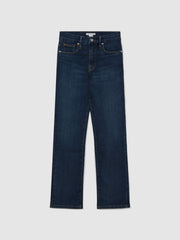 Good American Slim Fit Cropped Jeans in Blue