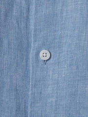 3-9 yrs Striped Linen Cutaway Collar Shirt in Sky Blue