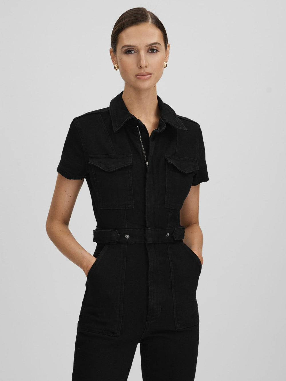 Good American Denim Jumpsuit in Black