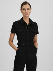 Good American Denim Jumpsuit in Black