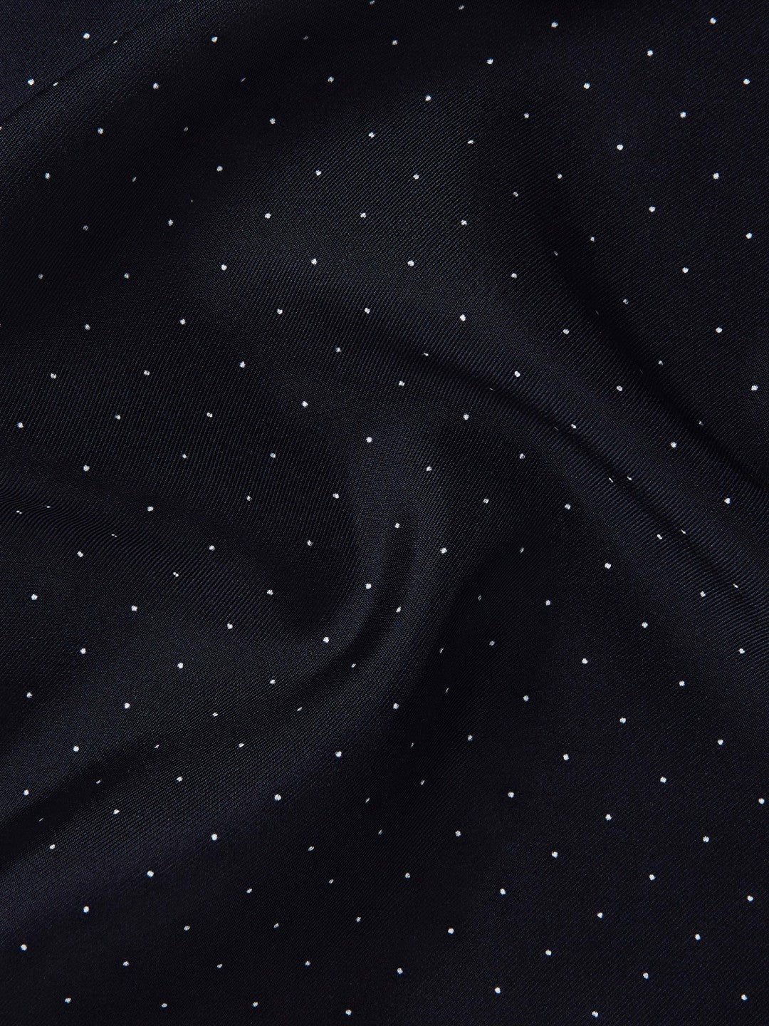 Polka Dot Silk Pocket Square in Navy