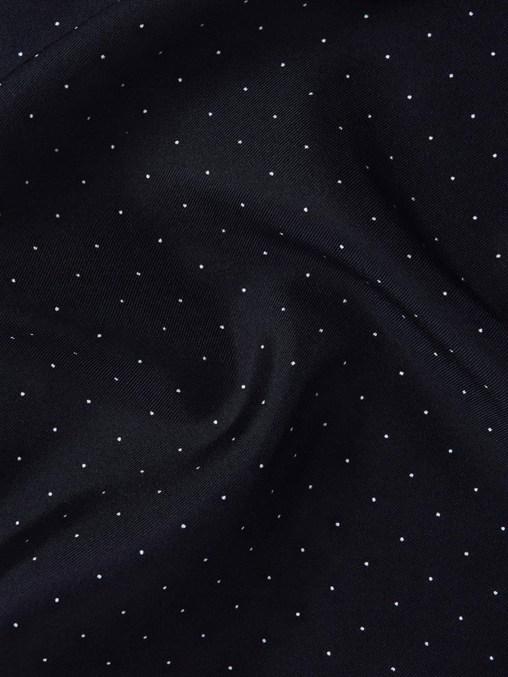 Polka Dot Silk Pocket Square in Navy
