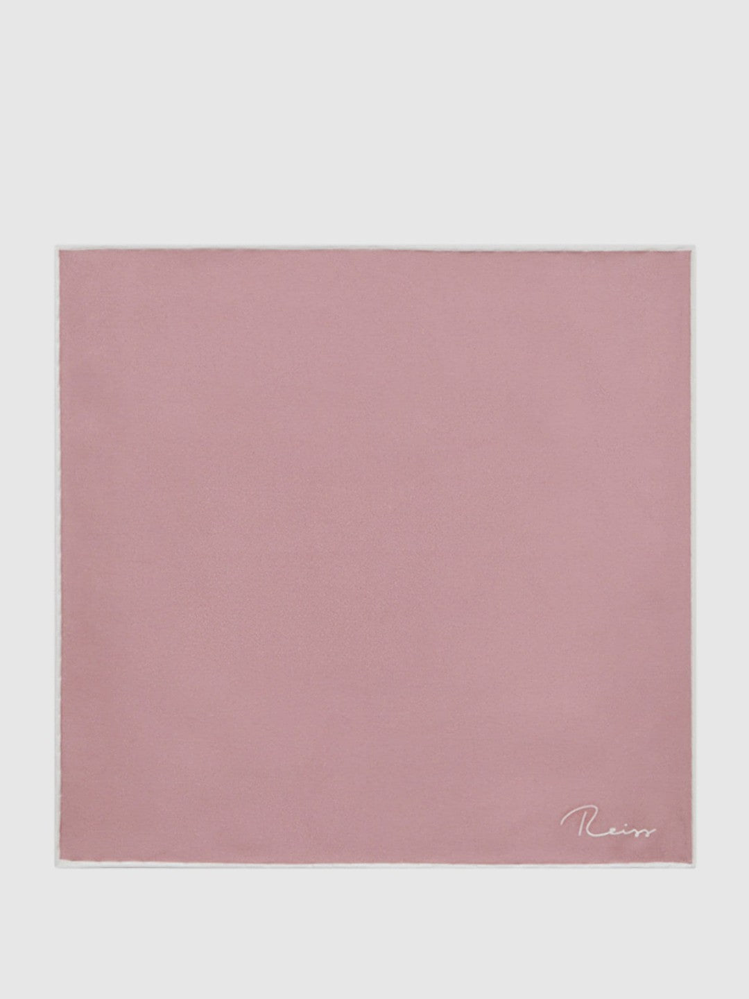 Plain Silk Pocket Square in Pink