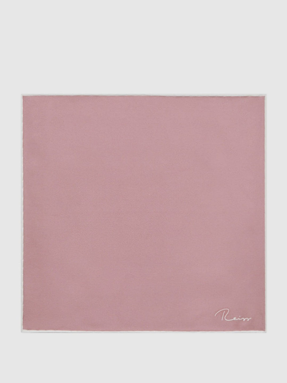 Plain Silk Pocket Square in Pink