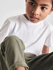 4-9 yrs Crew Neck T-Shirt in White
