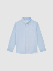4-9 yrs Button Down Oxford Shirt in Soft Blue