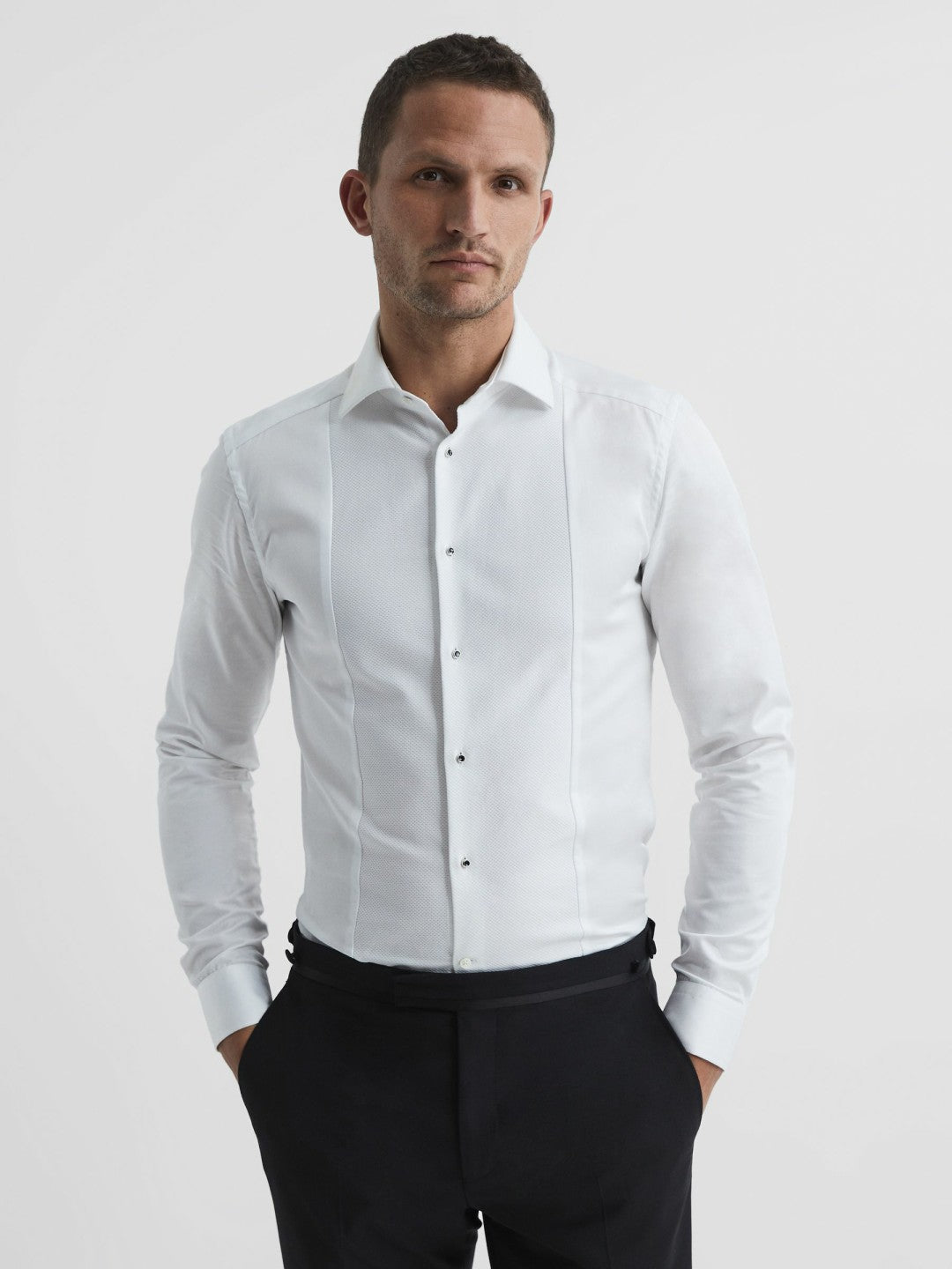 Slim Fit Dinner Shirt in White