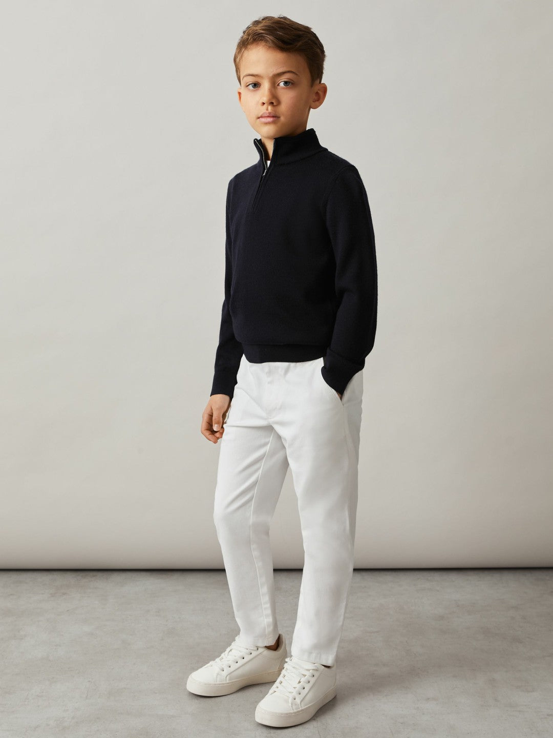 9-14 yrs Slim Fit Casual Chinos in White