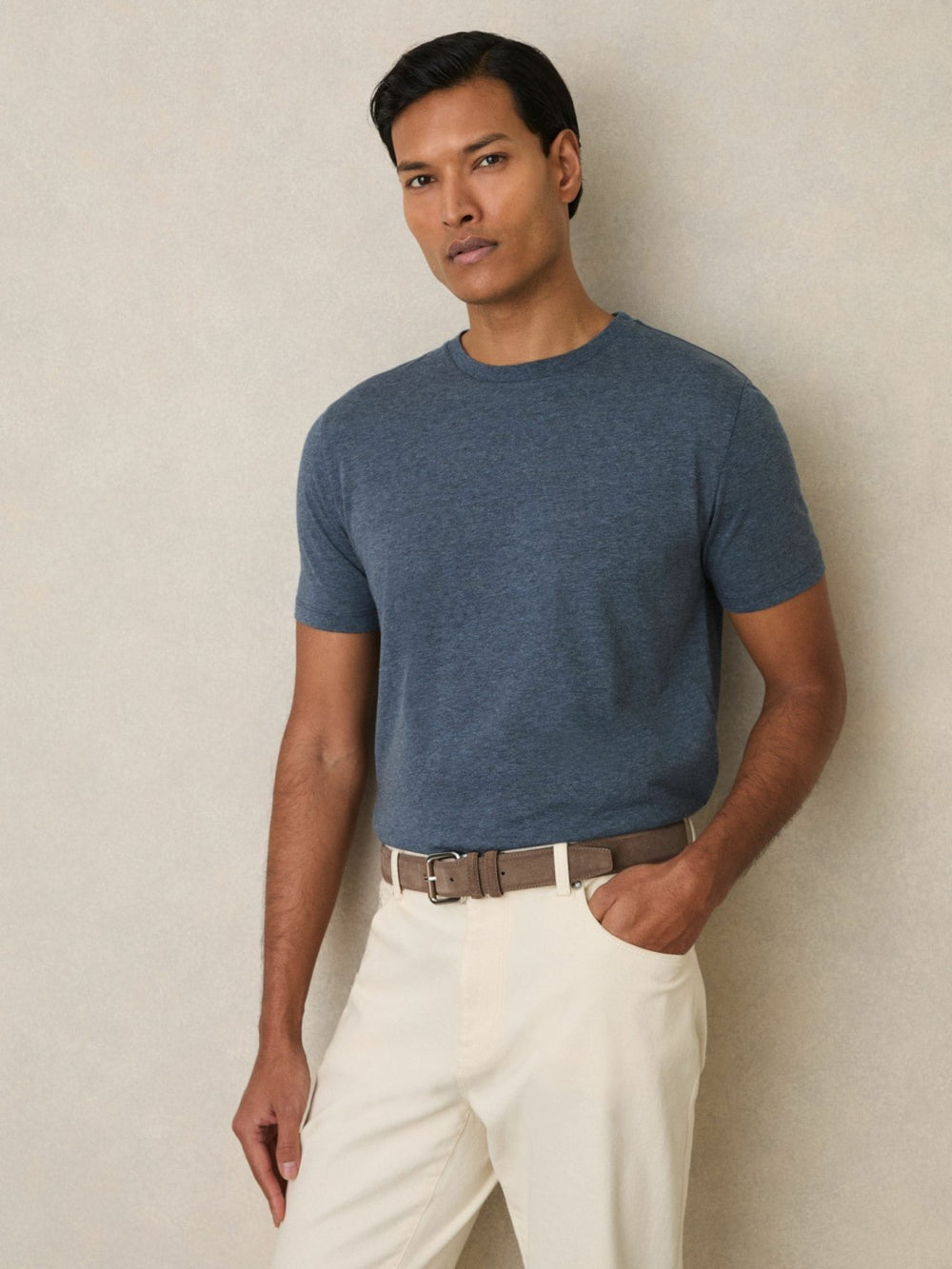 Cotton-Jersey Crew-Neck T-shirts 3 Pack in Multi Melange