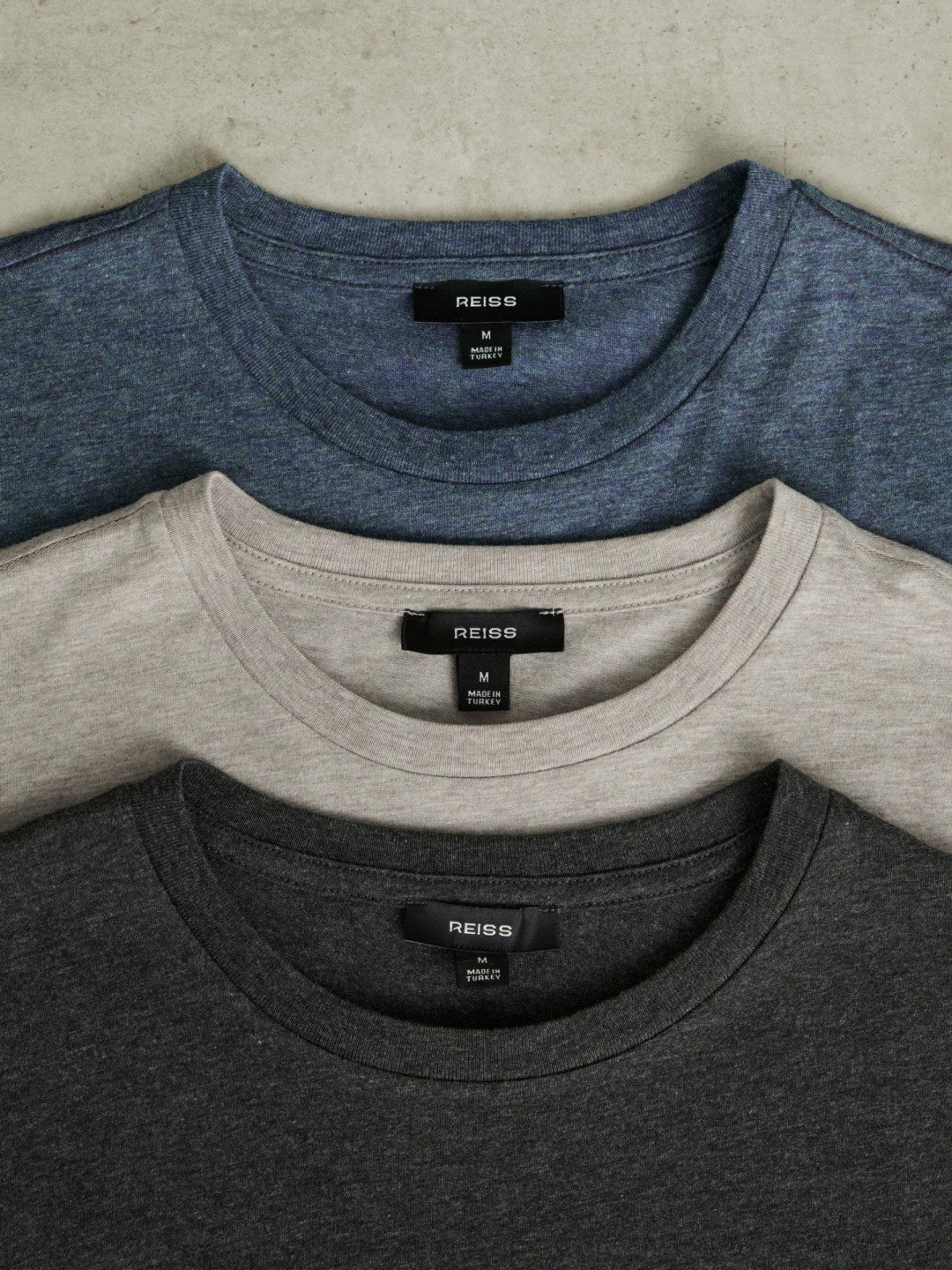 Cotton-Jersey Crew-Neck T-shirts 3 Pack in Multi Melange