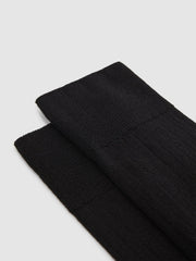 Ribbed Socks in Black