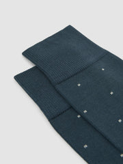 Polka Dot Socks in Airforce Blue