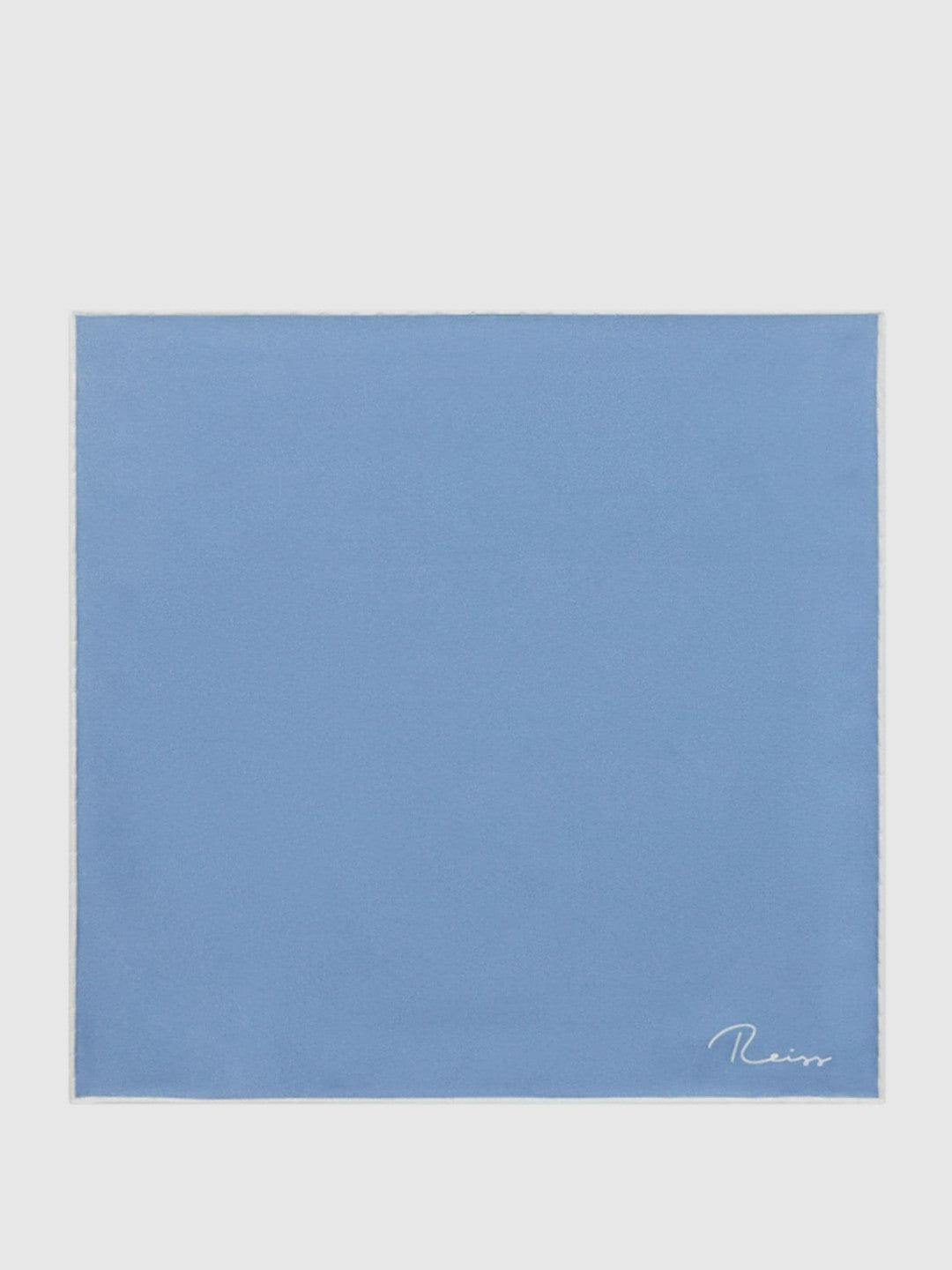 Plain Silk Pocket Square in Airforce Blue