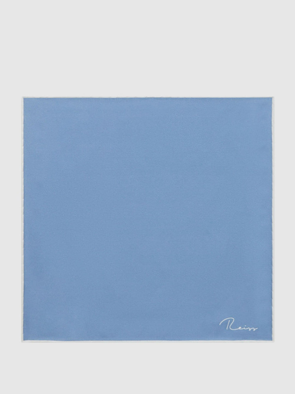 Plain Silk Pocket Square in Airforce Blue