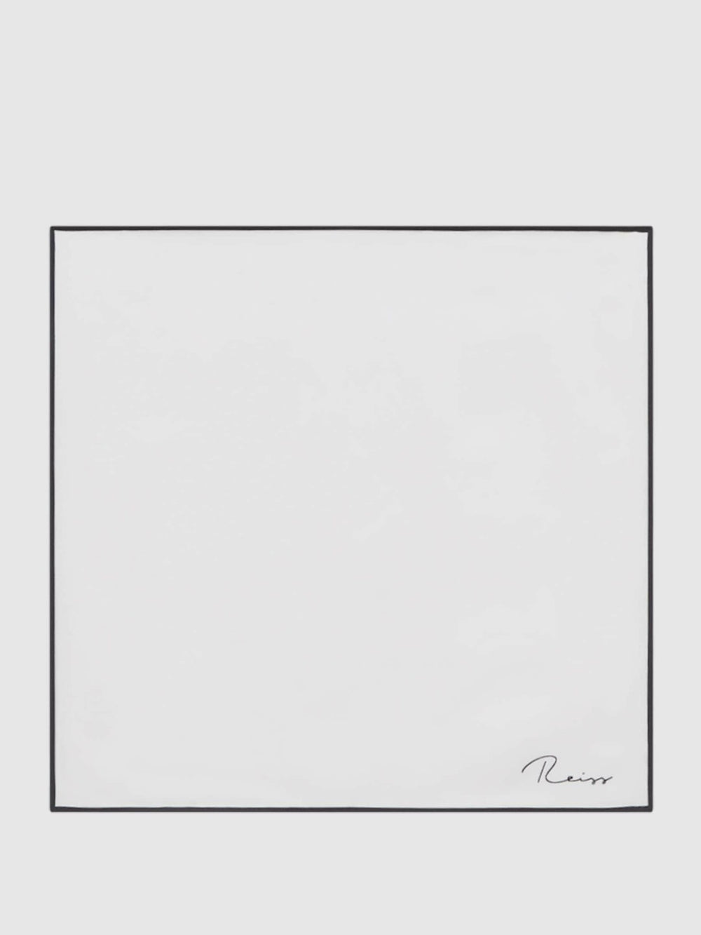 Plain Silk Pocket Square in White