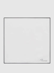 Plain Silk Pocket Square in White