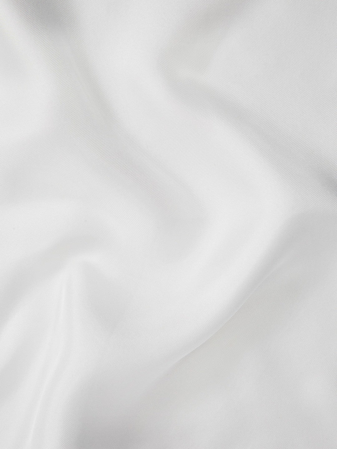 Plain Silk Pocket Square in White