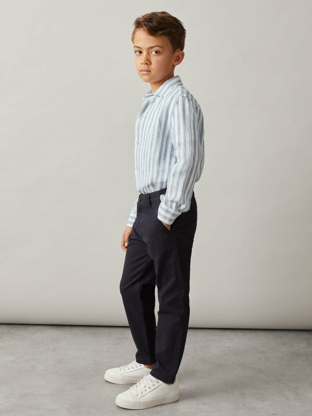 9-14 yrs Slim Fit Casual Chinos in Navy