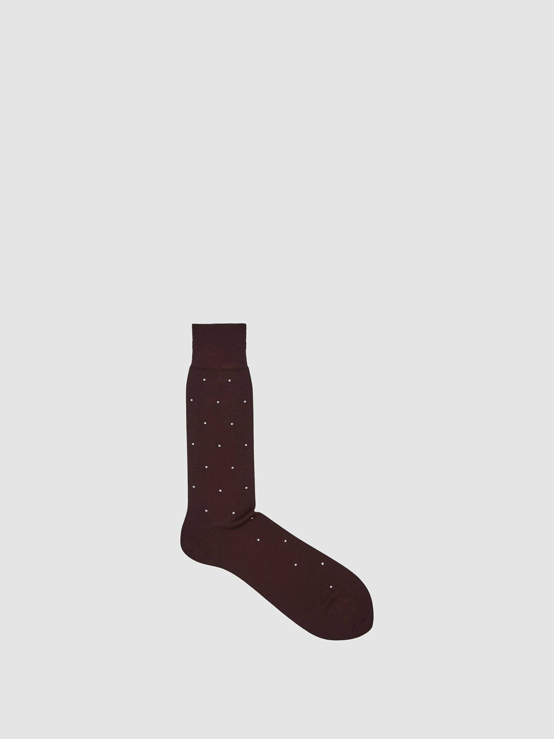 Polka Dot Socks in Bordeaux