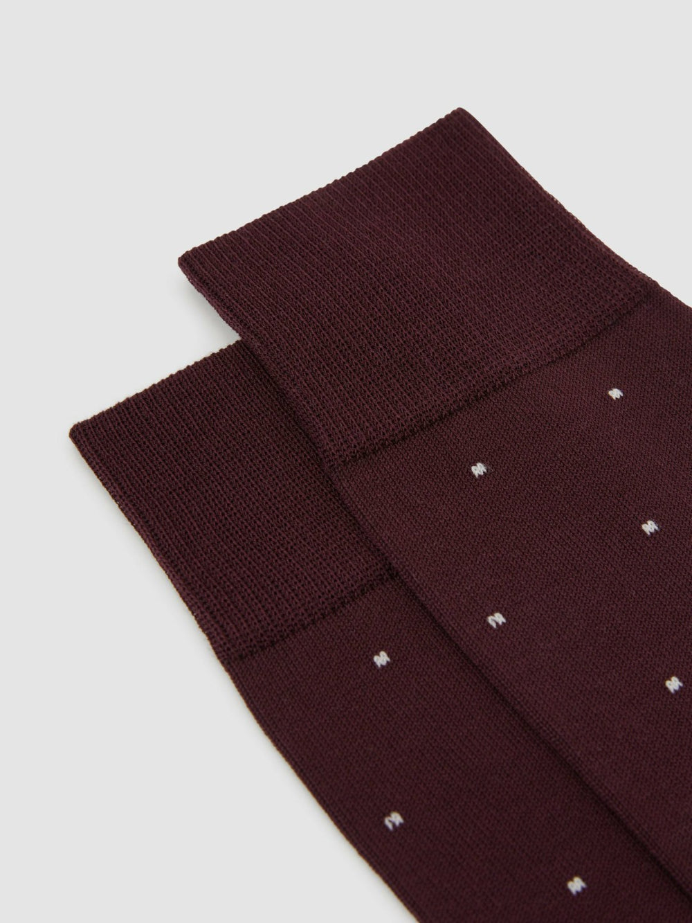 Polka Dot Socks in Bordeaux