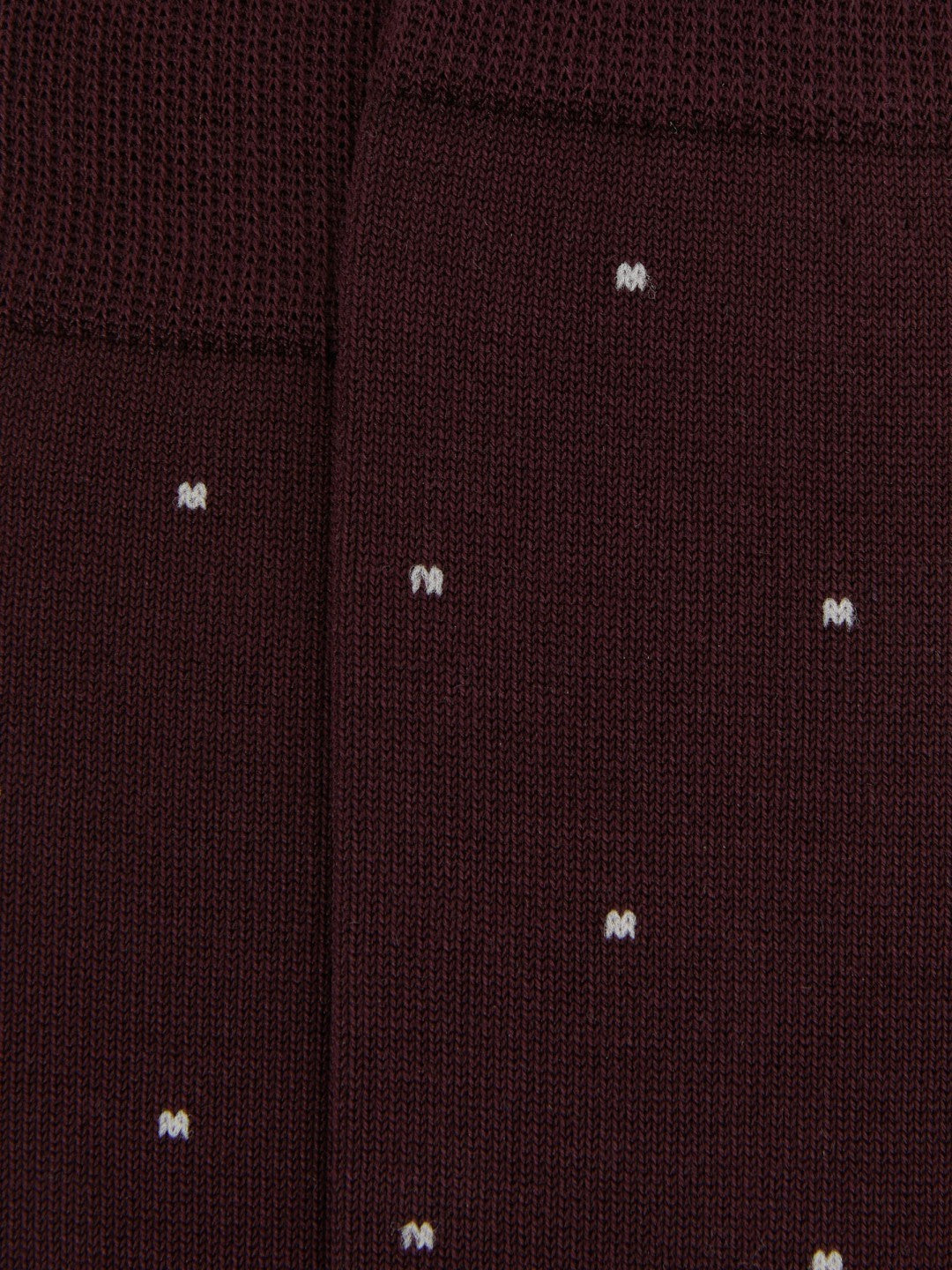 Polka Dot Socks in Bordeaux
