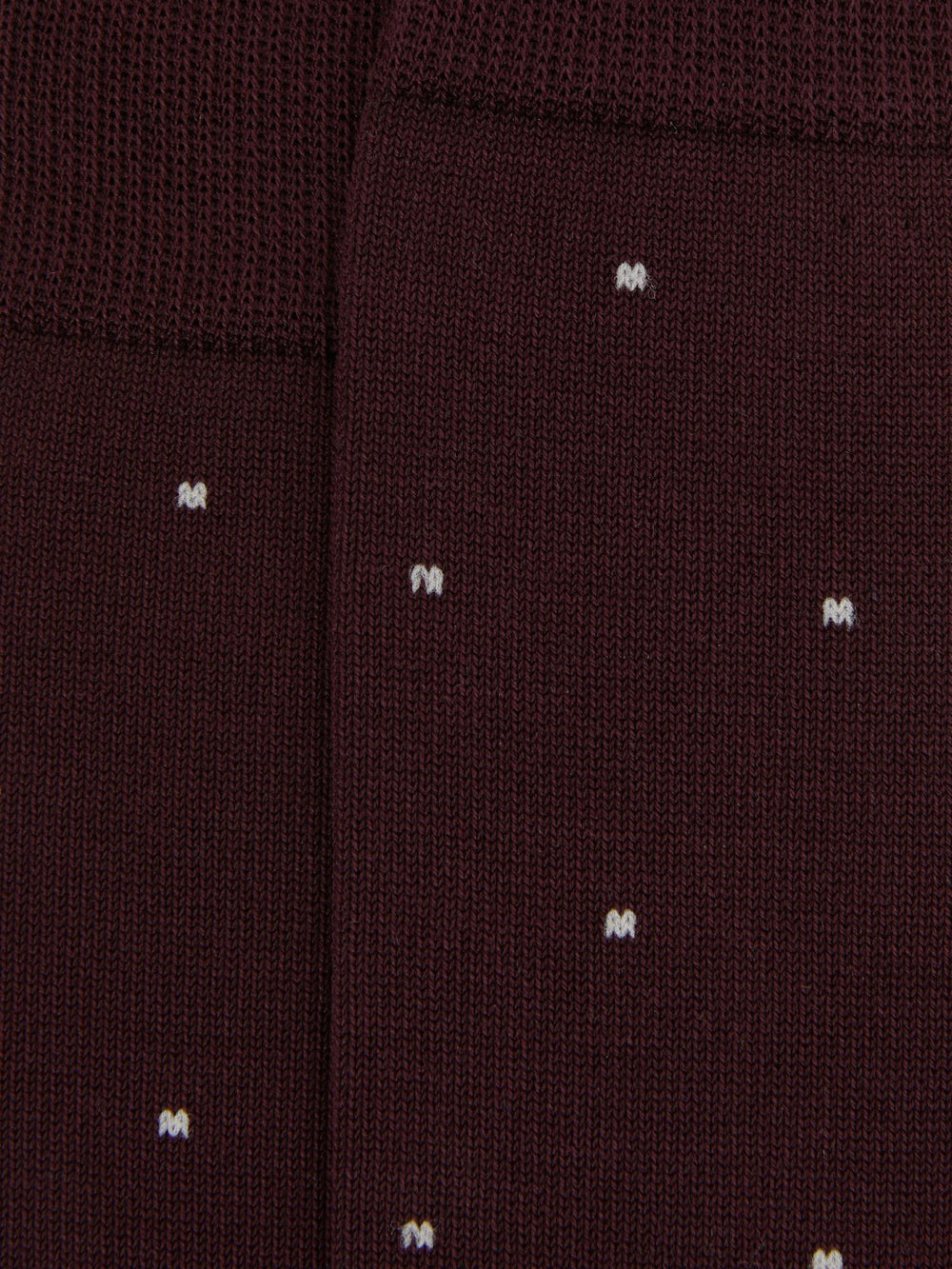 Polka Dot Socks in Bordeaux