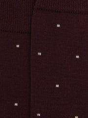 Polka Dot Socks in Bordeaux