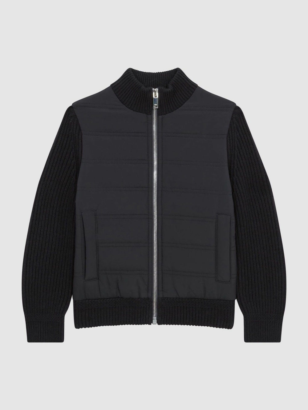 3-9 yrs Hybrid Zip Through Quilted Jacket in Navy