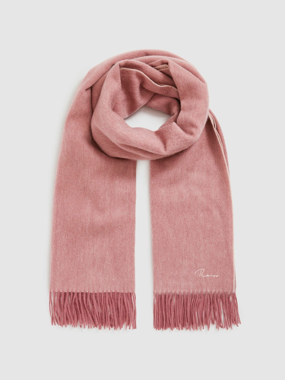 Wool-Cashmere Scarf in Blush