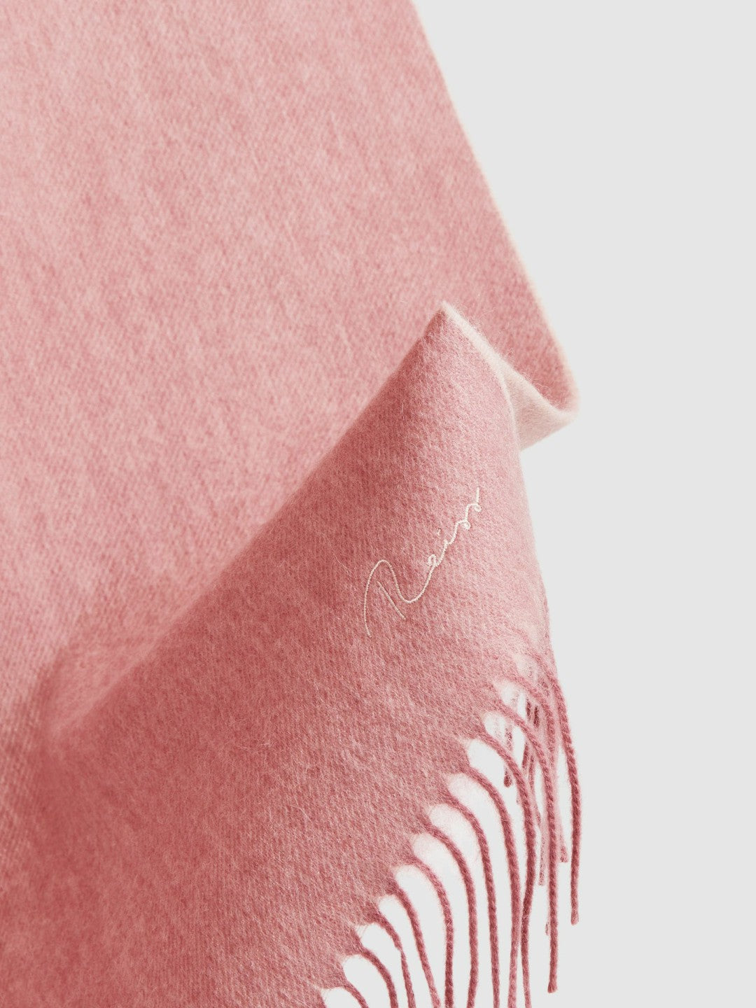 Wool-Cashmere Scarf in Blush
