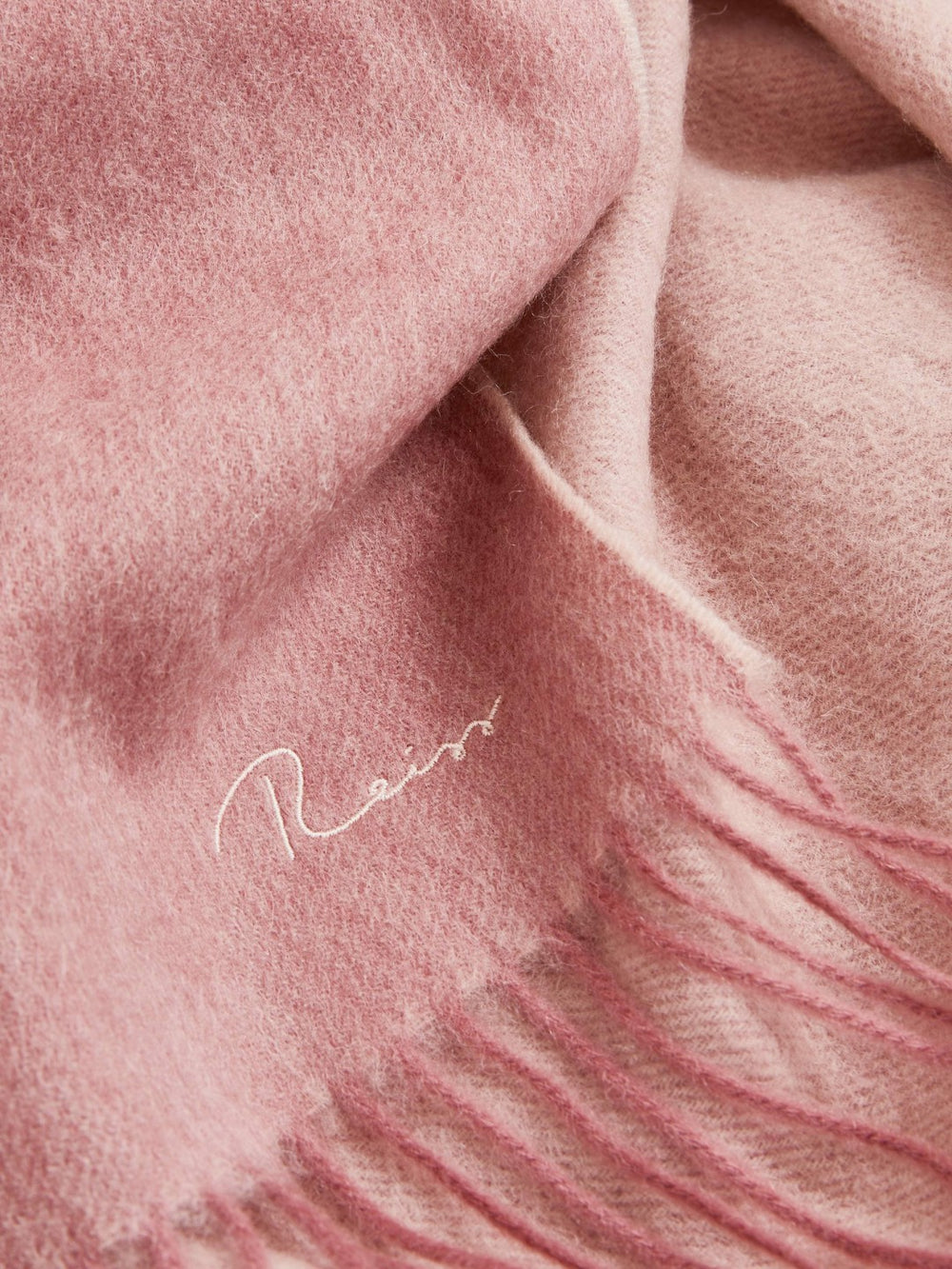 Wool-Cashmere Scarf in Blush